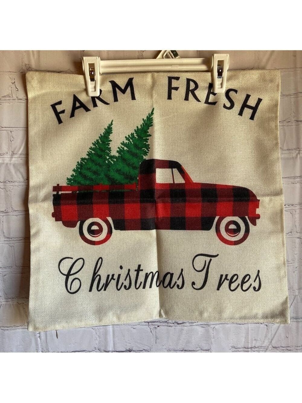 Buffalo Plaid Christmas Pillow Cover Set of 4 18x18in